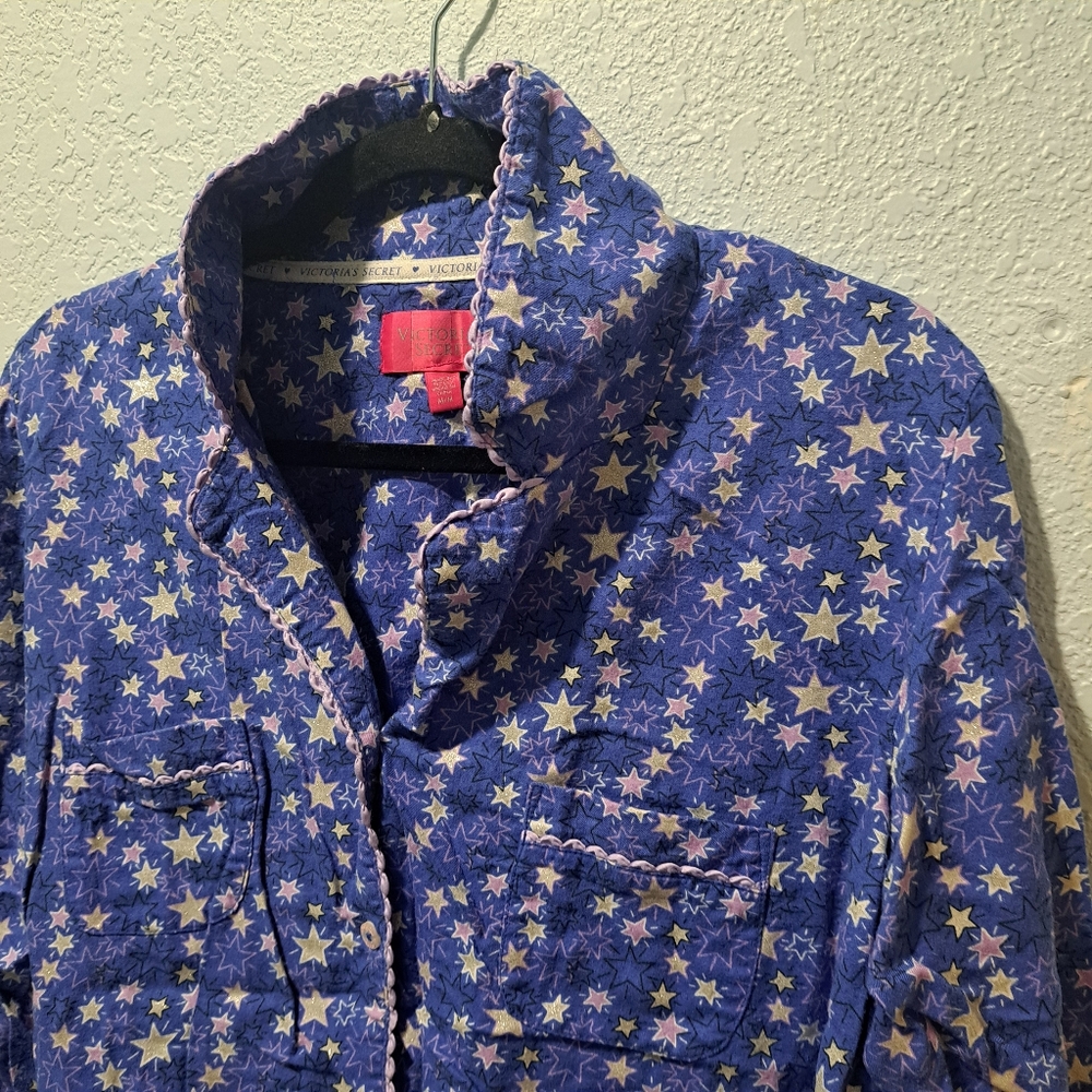 Victoria's Secret Matching Purple Star Pajama Set - Picture 2 of 9
